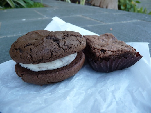 Whoopie Pie and brownie from Sweet E's Bake Shop